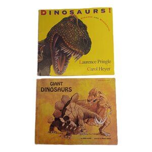 Vintage 1973 & 1996 Dinosaurs Children Books Scholastic